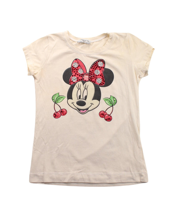 A White Short Sleeve T Shirts from Monnalisa in size 4T for girl. (Front View)