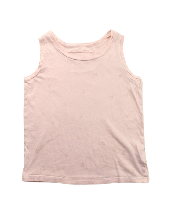 A Pink Sleeveless T Shirts from Bonpoint in size 6T for girl. (Front View)