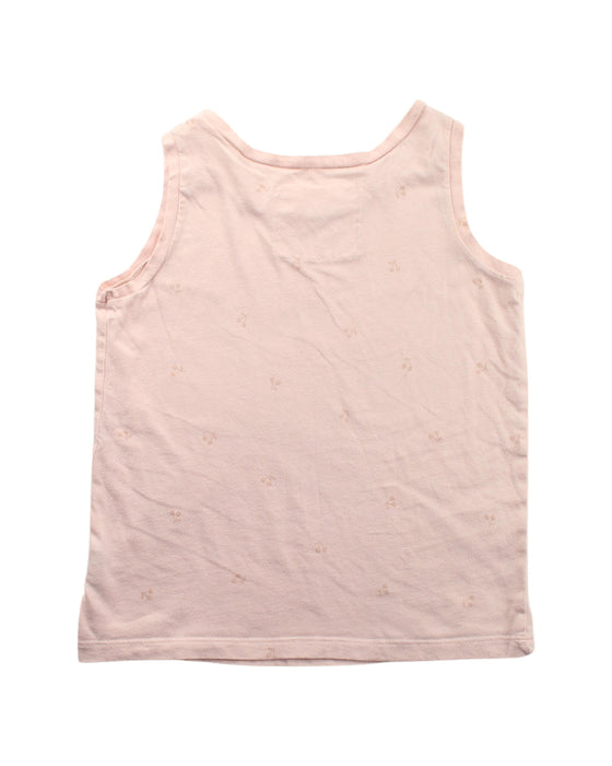 A Pink Sleeveless T Shirts from Bonpoint in size 6T for girl. (Back View)