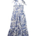 A Blue Sleeveless Dresses from Nothing Fits But in size 7Y for girl. (Back View)