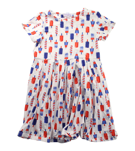 A White Short Sleeve Dresses from Rachel Riley in size 7Y for girl. (Front View)