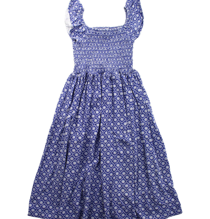 A Blue Sleeveless Dresses from Boden in size 5T for girl. (Front View)