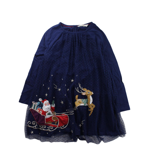 A Blue Long Sleeve Dresses from Boden in size 6T for girl. (Front View)