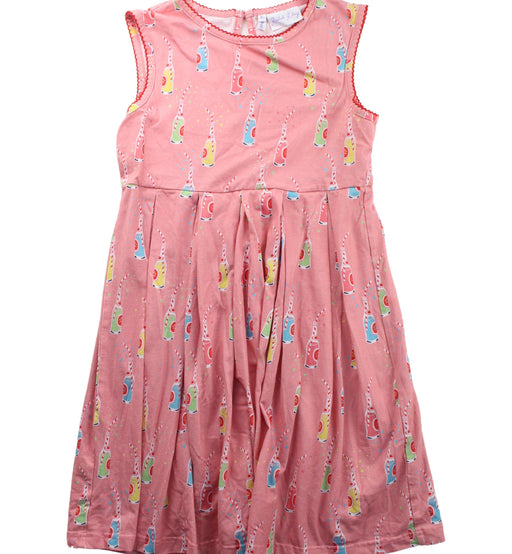 A Pink Sleeveless Dresses from Rachel Riley in size 8Y for girl. (Front View)