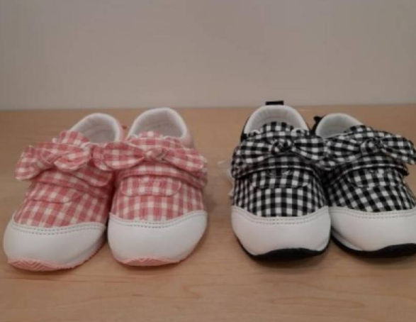 A Pink Sneakers from Happyland in size 18-24M for girl. (Front View)