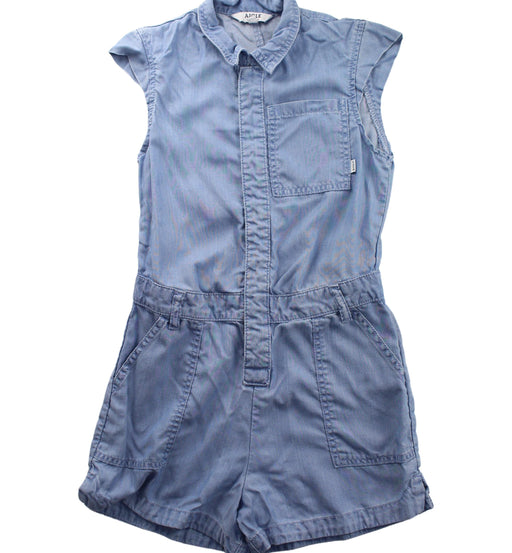 A Blue Short Sleeve Rompers from Aigle in size 8Y for girl. (Front View)