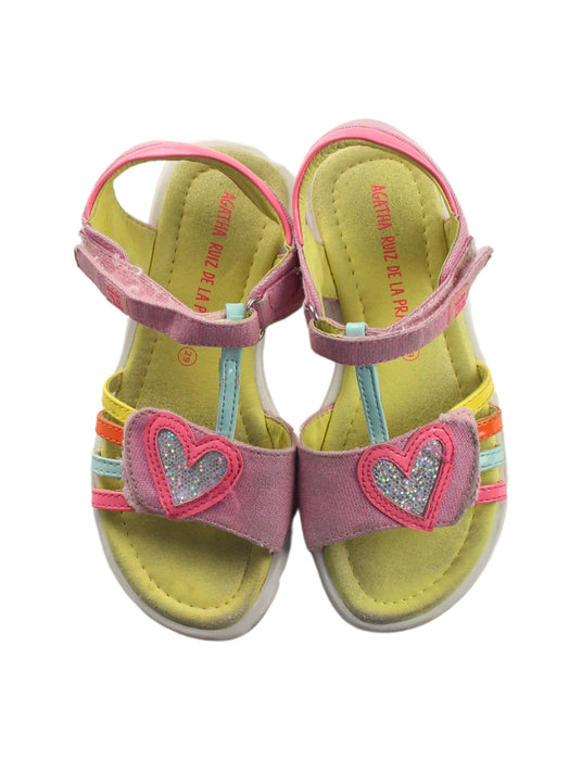 A Yellow Sandals from Agatha Ruiz De La Prada in size 5T for girl. (Back View)