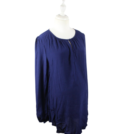 A Blue Long Sleeve Tops from Seraphine in size L for maternity. (Front View)