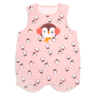 A Pink Sleeveless Rompers from Organic Mom in size 12-18M for girl. (Front View)