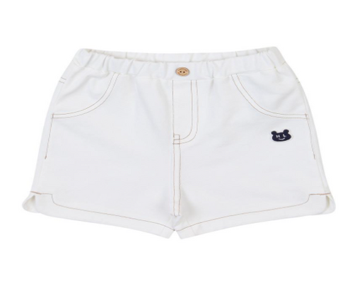 A White Shorts from Happyland in size 3T for girl. (Front View)