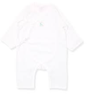 A White Long Sleeve Rompers from Organic Mom in size 0-3M for neutral. (Front View)