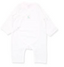 A White Long Sleeve Rompers from Organic Mom in size 0-3M for neutral. (Front View)