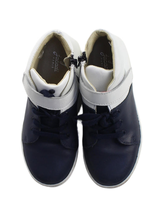 A Blue Sneakers from Jacadi in size 7Y for boy. (Back View)