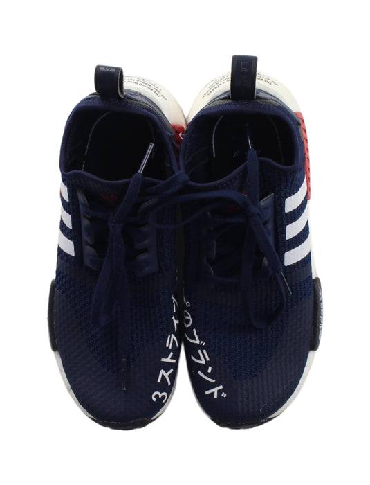 A Blue Sneakers from Adidas in size 9Y for boy. (Back View)
