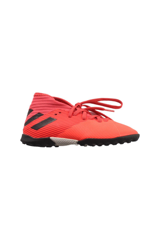 A Red Cleats/Soccer Shoes from Adidas in size 6T for boy. (Front View)
