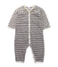 A Grey Long Sleeve Jumpsuits from Petit Bateau in size 6-12M for boy. (Front View)