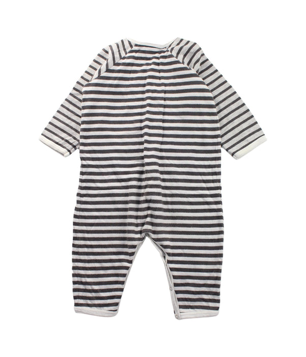 A Grey Long Sleeve Jumpsuits from Petit Bateau in size 6-12M for boy. (Back View)