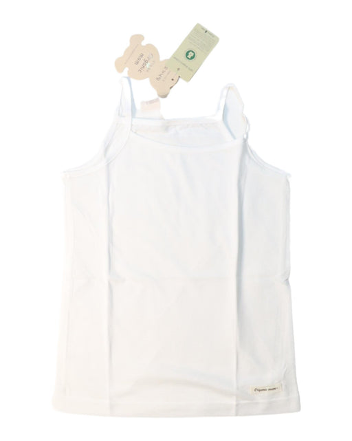 A White Sleeveless T Shirts from Organic Mom in size 5T for girl. (Front View)