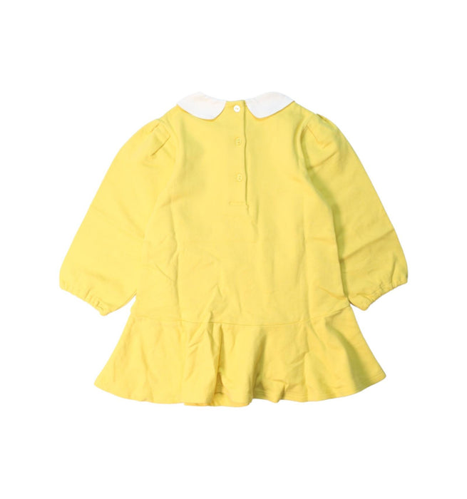 A Yellow Long Sleeve Dresses from Happyland in size 18-24M for girl. (Back View)