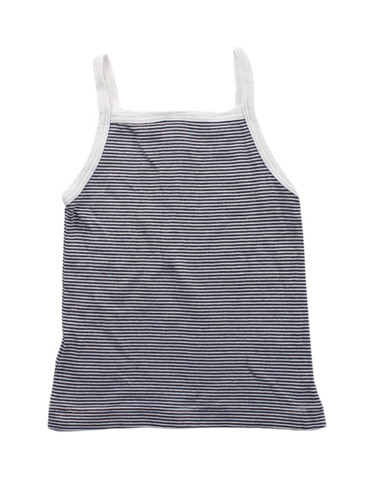A Blue Sleeveless T Shirts from Petit Bateau in size 3T for girl. (Back View)