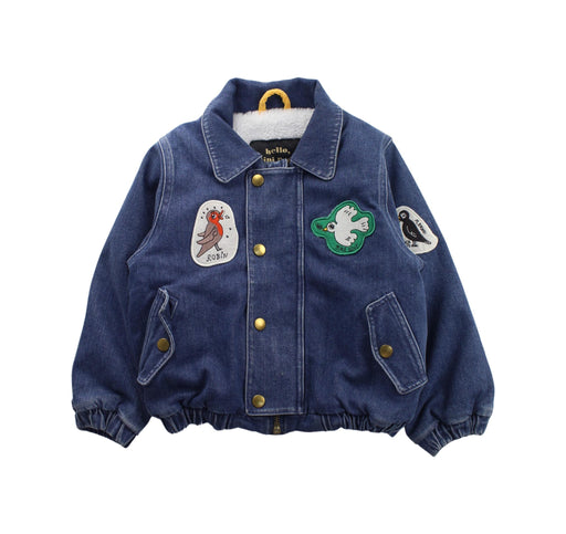 A Blue Lightweight Jackets from Mini Rodini in size 4T for boy. (Front View)
