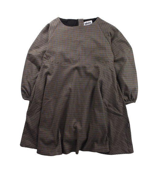 A Green Long Sleeve Dresses from Molo in size 5T for girl. (Front View)