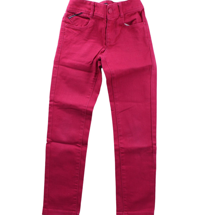 A Pink Casual Pants from Tommy Hilfiger in size 6T for girl. (Front View)