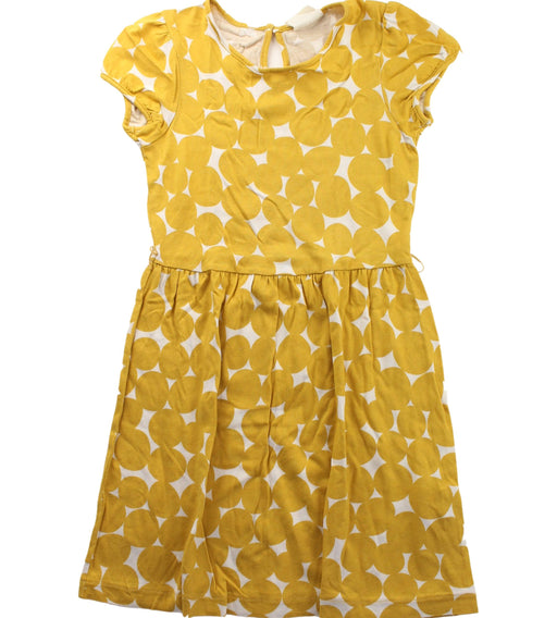A Yellow Short Sleeve Dresses from Boden in size 5T for girl. (Front View)