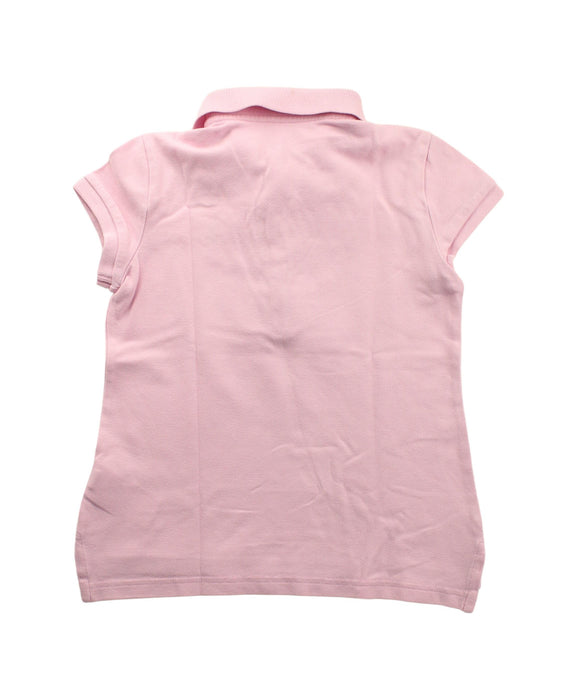 A Pink Short Sleeve Polos from Polo Ralph Lauren in size 6T for girl. (Back View)