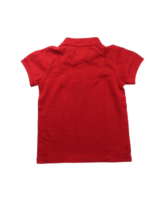A Red Short Sleeve Polos from Shanghai Tang in size 4T for boy. (Back View)