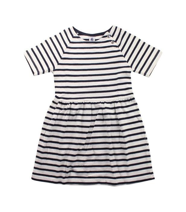 A Black Short Sleeve Dresses from Petit Bateau in size 8Y for girl. (Front View)