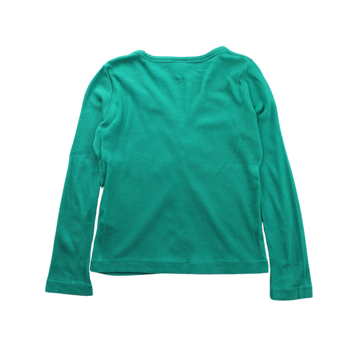 A Green Cardigans from Petit Bateau in size 6T for girl. (Back View)