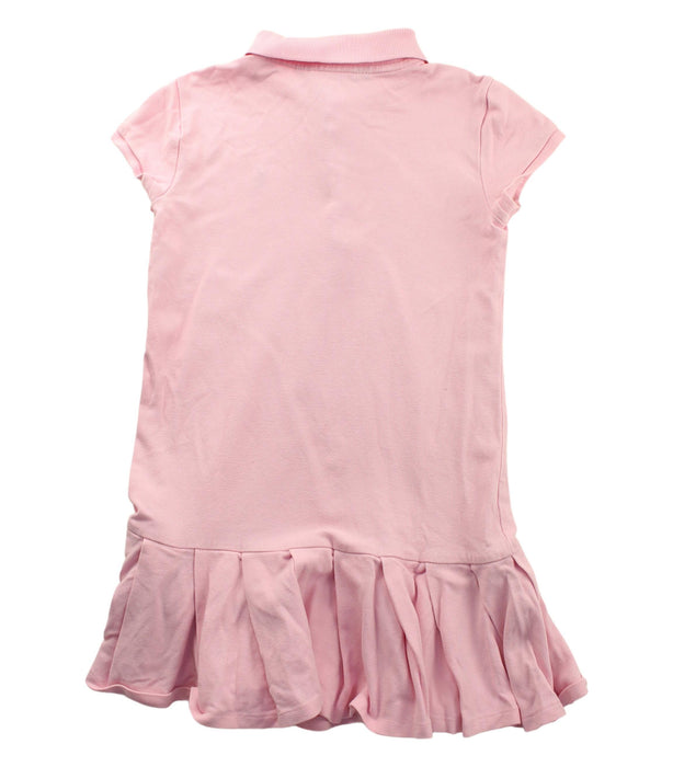 A Pink Short Sleeve Dresses from Polo Ralph Lauren in size 6T for girl. (Back View)
