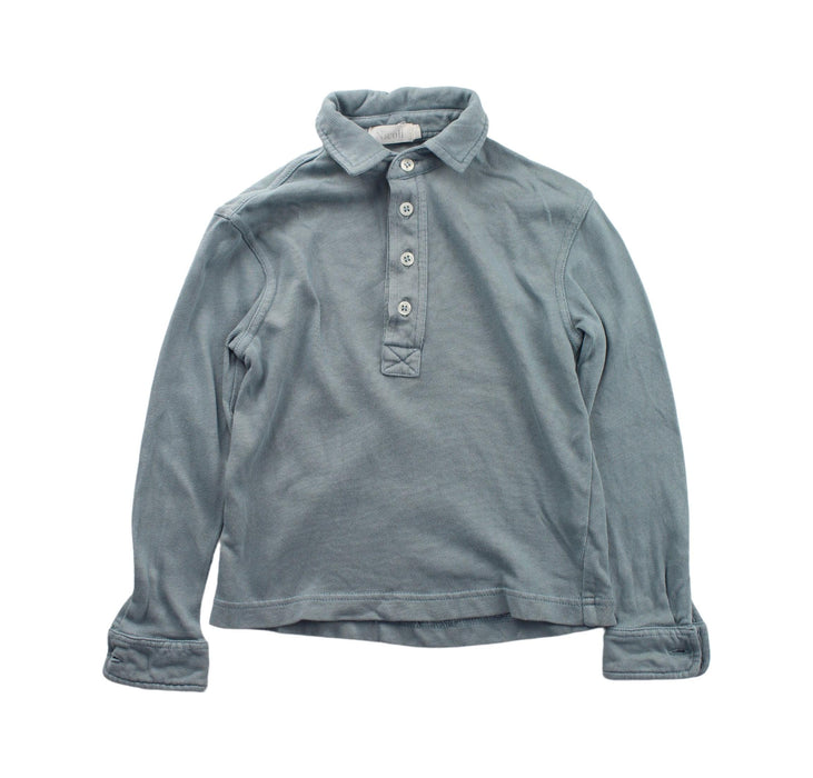 A Green Long Sleeve Polos from Nicoli in size 2T for boy. (Front View)