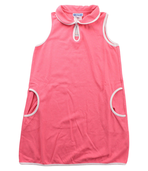 A Pink Sleeveless Dresses from Jacadi in size 6T for girl. (Front View)