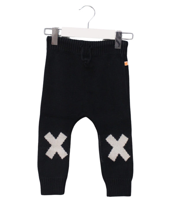 A Black Sweatpants from Tinycottons in size 12-18M for boy. (Front View)