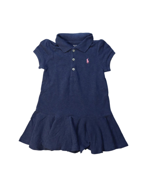 A Navy Short Sleeve Dresses from Ralph Lauren in size 18-24M for girl. (Front View)