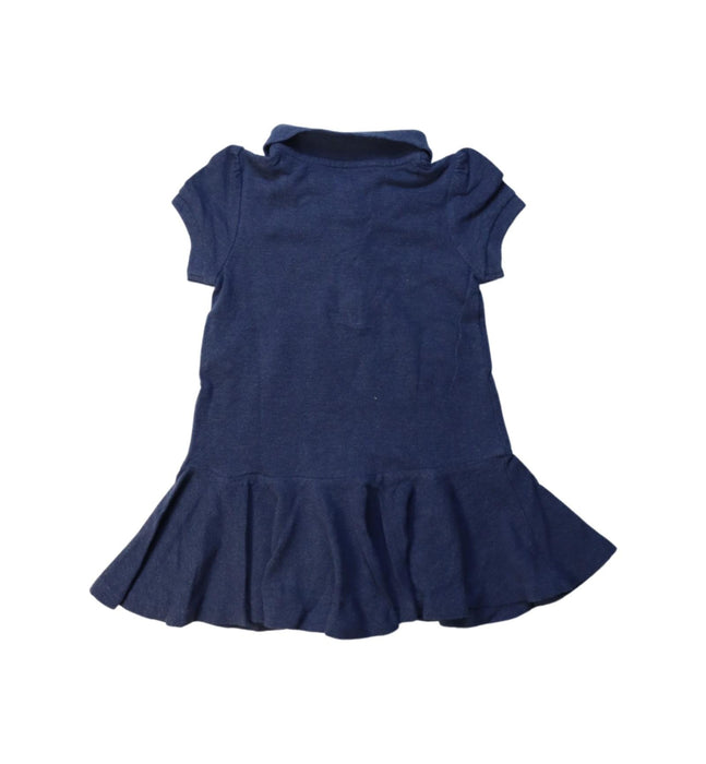 A Navy Short Sleeve Dresses from Ralph Lauren in size 18-24M for girl. (Back View)