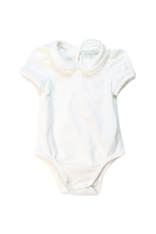 A White Short Sleeve Bodysuits from Nicholas & Bears in size 0-3M for girl. (Front View)
