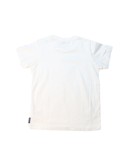 A White Short Sleeve T Shirts from Miki House in size 4T for neutral. (Back View)