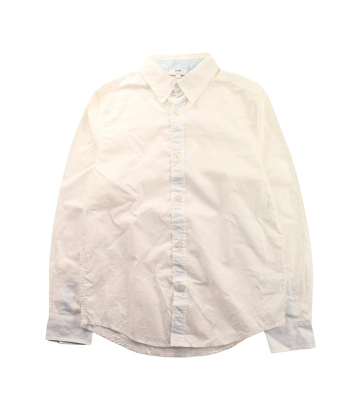 A White Long Sleeve Shirts from Boss in size 10Y for boy. (Front View)