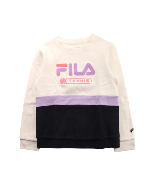 A White Crewneck Sweatshirts from Fila in size 10Y for girl. (Front View)