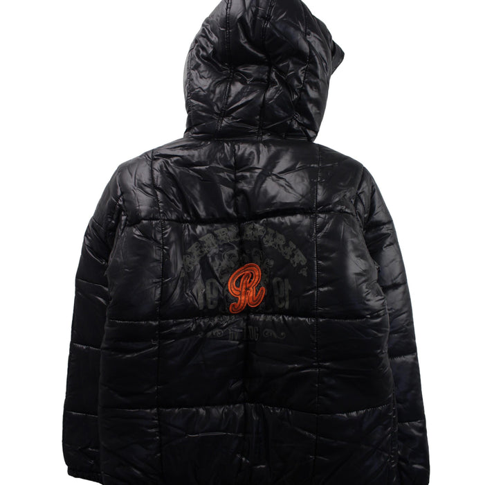 A Black Puffer/Quilted Jackets from La Compagnie des Petits in size 12Y for boy. (Back View)
