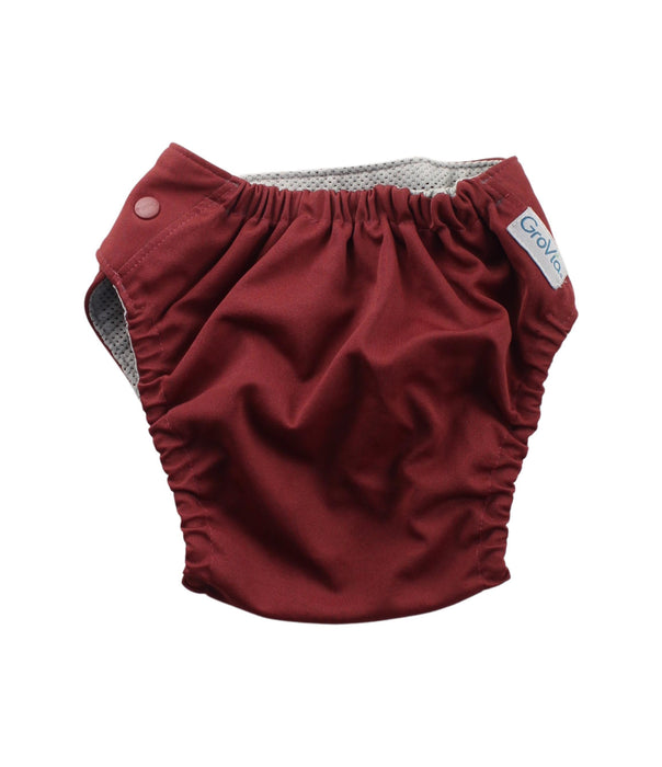 A Red Cloth Diapers from GroVia in size O/S for girl. (Back View)