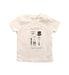 A Ivory Short Sleeve T Shirts from GYMP in size 0-3M for boy. (Front View)