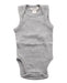 A Grey Sleeveless Bodysuits from Country Road in size Newborn for neutral. (Front View)