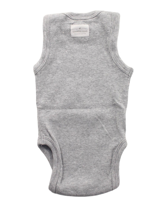 A Grey Sleeveless Bodysuits from Country Road in size Newborn for neutral. (Back View)