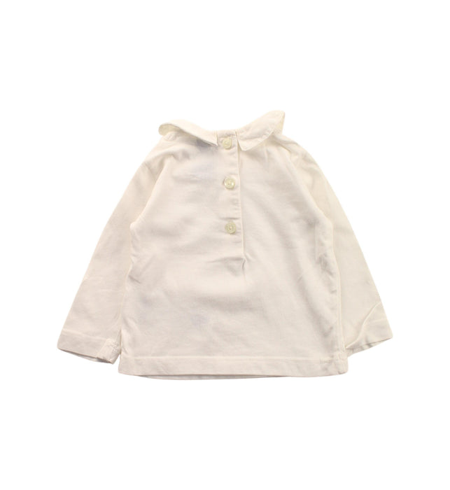 A Ivory Long Sleeve Tops from J by Jasper Conran in size 0-3M for girl. (Back View)