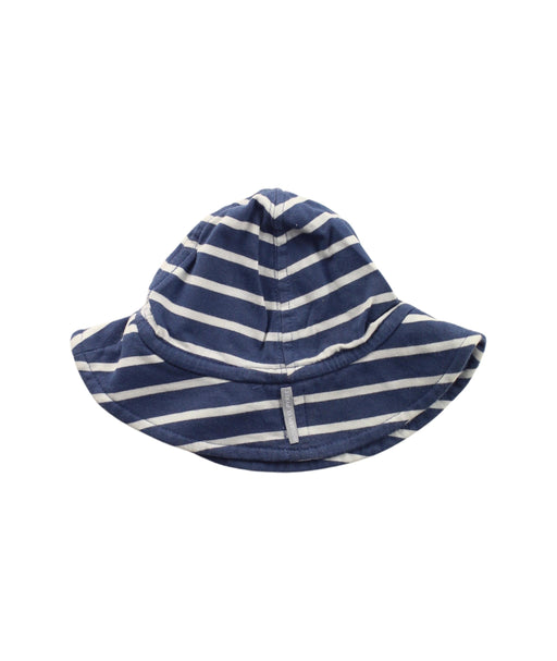 A Navy Sun Hats from Polarn O. Pyret in size 0-3M for neutral. (Front View)