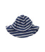 A Navy Sun Hats from Polarn O. Pyret in size 0-3M for neutral. (Back View)